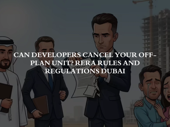 Can Developers Cancel Your Off-Plan Unit? rera rules and regulations dubai